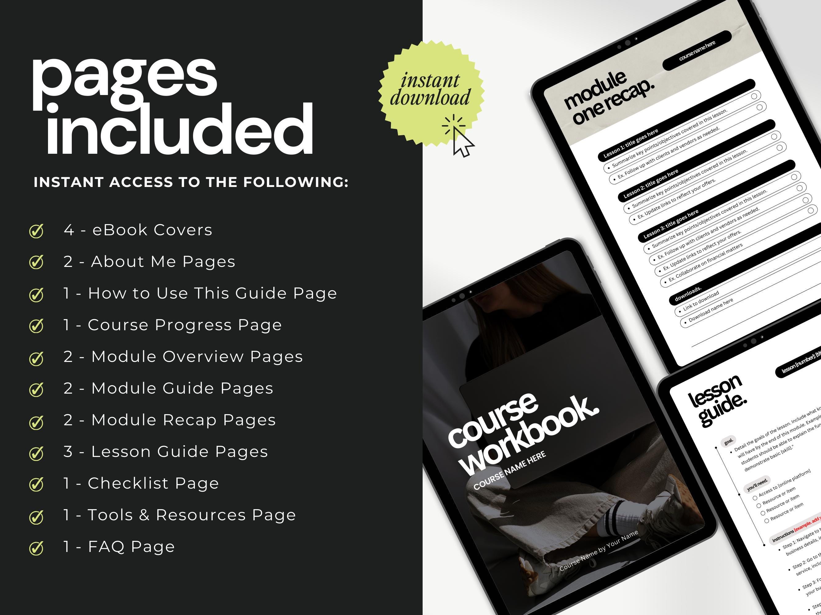 Ebook Canva Template | Online Course Creators | Workbook Template ...