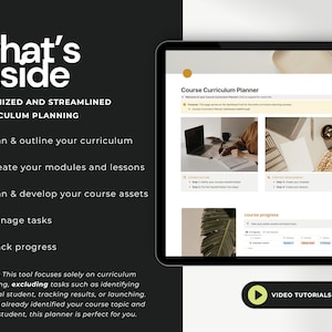 Organized curriculum planning with the Notion Curriculum Planner. Plan and outline curriculum, create modules and lessons, develop assets, manage tasks, and track progress.