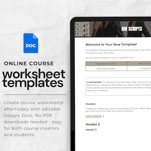 Google Docs Workbook Template | Canva Ebook Template | Course Creator Template | Girl Boss