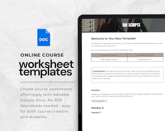 Google Docs Workbook Template | Canva Ebook Template | Course Creator Template | Girl Boss