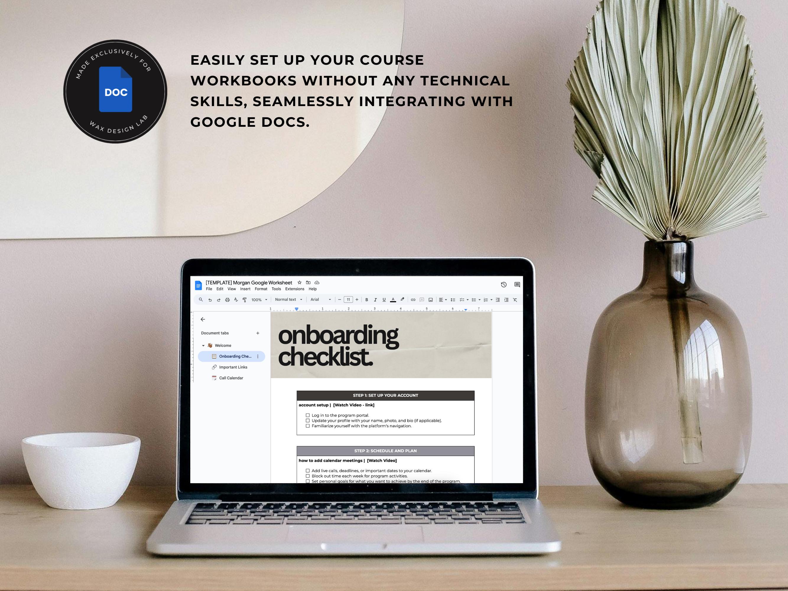 Google Docs Workbook Template | Welcome Packet Template | Course ...