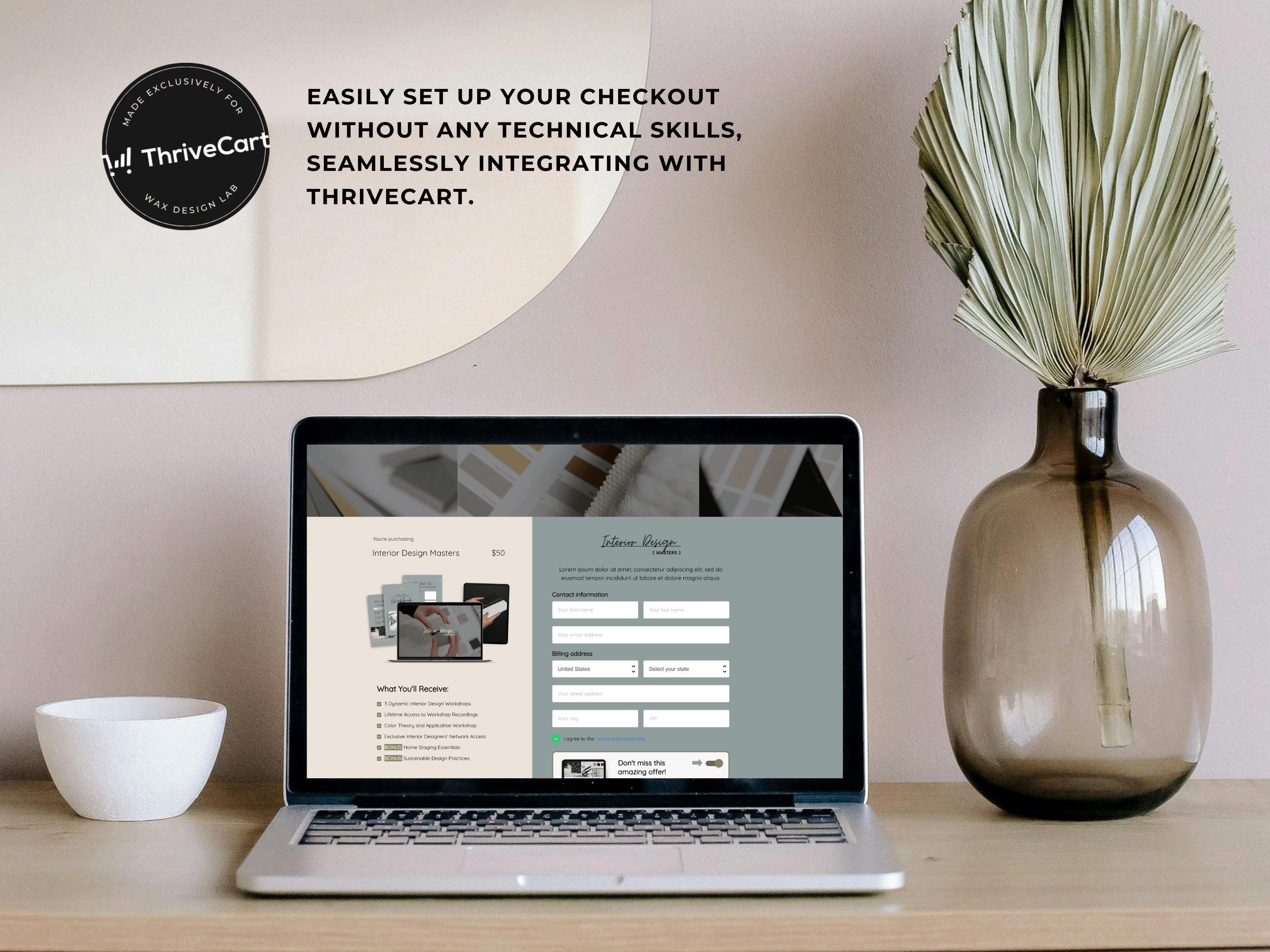 Thrivecart Checkout Template | Course Sales Page | Coaching Template ...