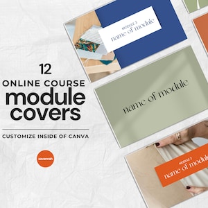 Cursussjabloon moduleomslag | Maker van online cursussen | Coachingsjablonen |  Online cursussjabloon | Heldere sjabloon