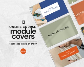 Module Cover Course Template | Online Course Creator | Coaching Templates |  Online Course Template | Bright Template