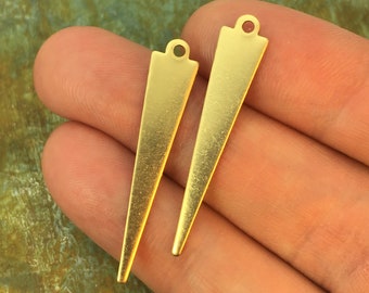 Stainless Steel Ant Pendulum Curved Triangle Charm Pendant Necklace