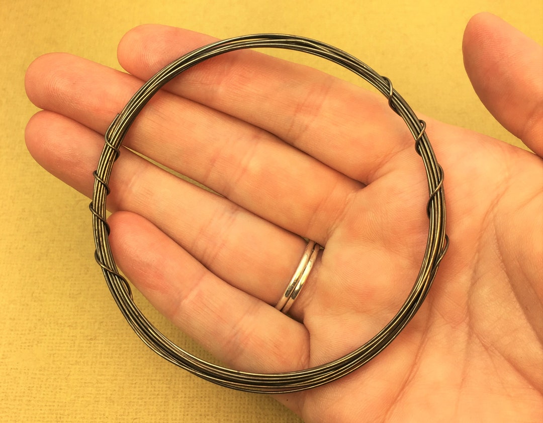 22g Hand Antiqued Brass Wire / Soft Wire / Yellow Brass / Round