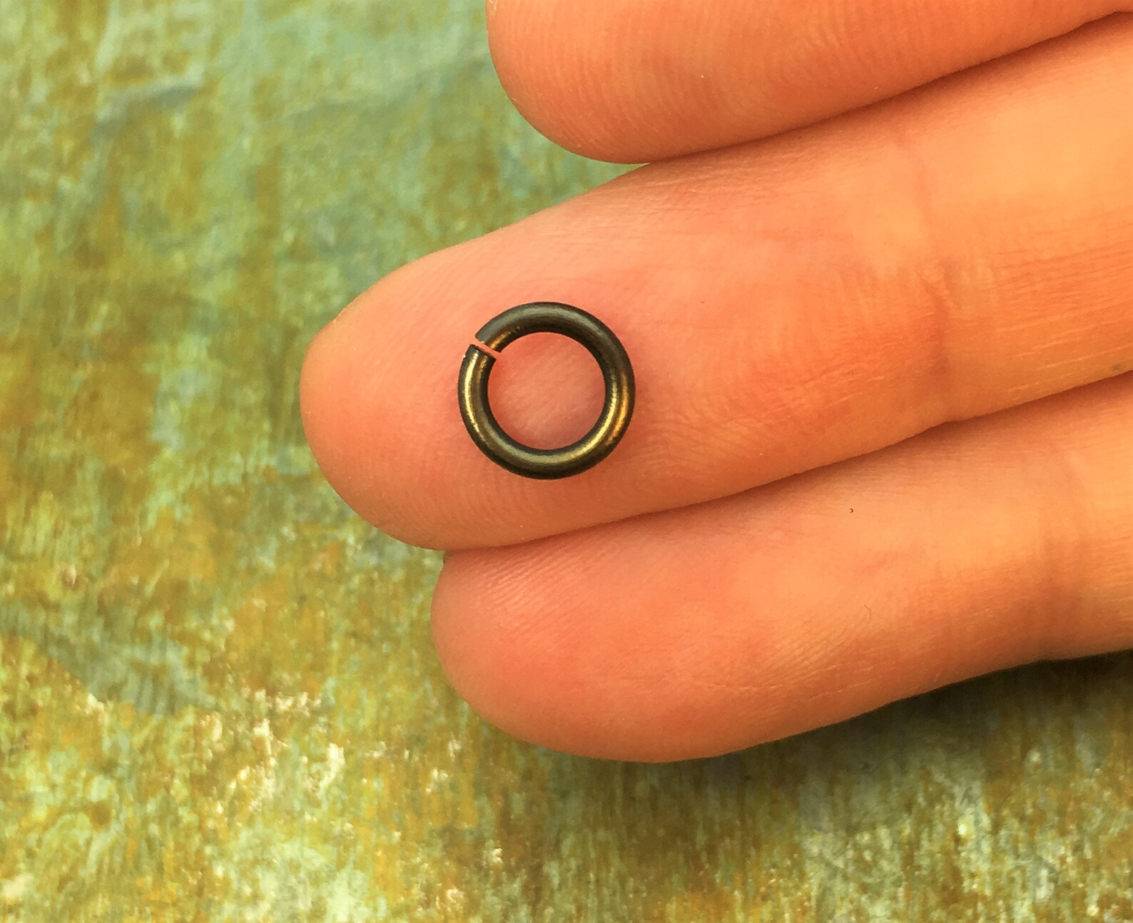 7mm Brass Jump Rings / 16g / Hand Antiqued / Brass Ring / Etsy