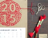 DIY Embroidery Kit: 2015 Wall Calendar