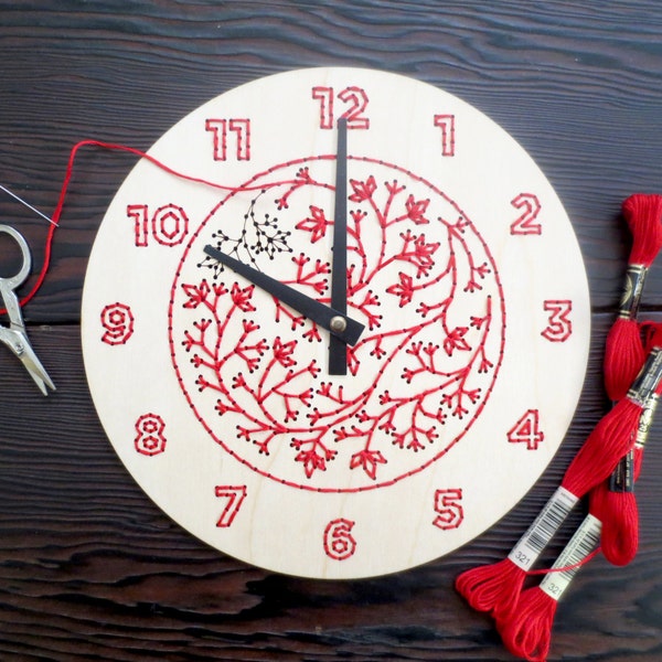 DIY Embroidery Wood Clock Kit