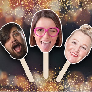 Custom Face on Stick, Big Head Cutouts for Bachelorette Party, Funny Groom Face Cutout, Graduation Decor