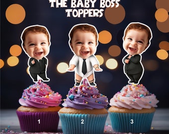 The Baby Boss Cupcake Toppers - Personalized Faces for Custom Party Fun Decor