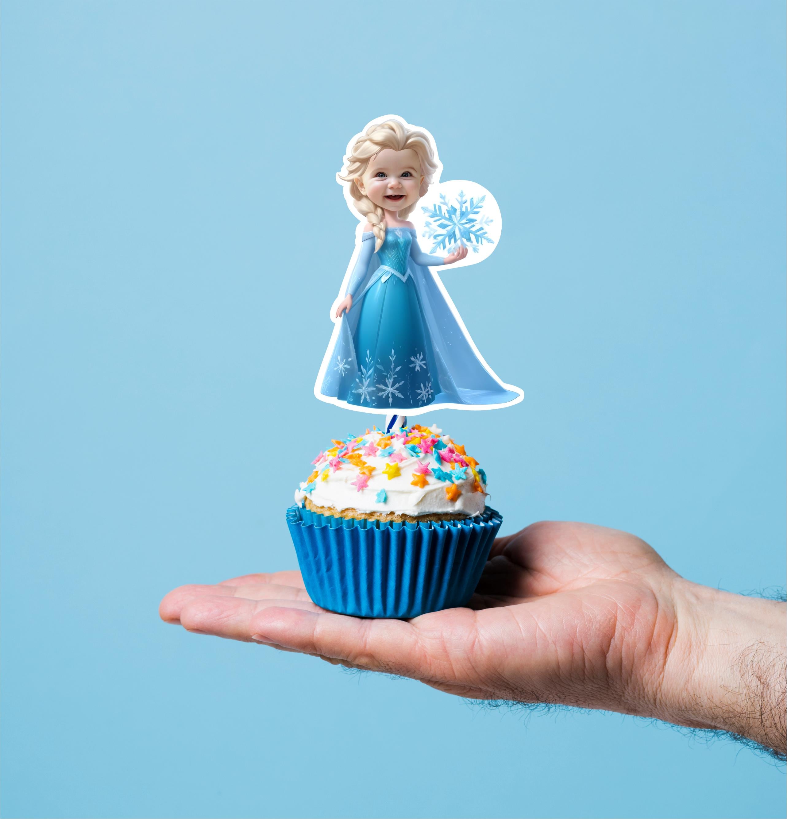 36 Pegatinas Personalizadas De Frozen - Anna Y Elsa Para Fiesta, Agradecimientos, Dulces Y Conos De Cumpleaños