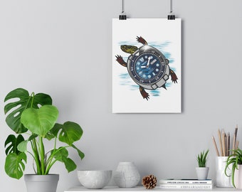 The King Turtle Matte  Art Print - various size options