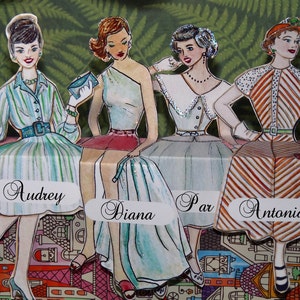 Sitting Settings - Art Place Cards for Parties - 4 Different Designs