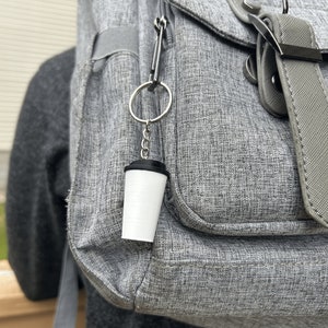 Tiny Coffee Cup Keychain: 3D Printed Miniature Food Charm