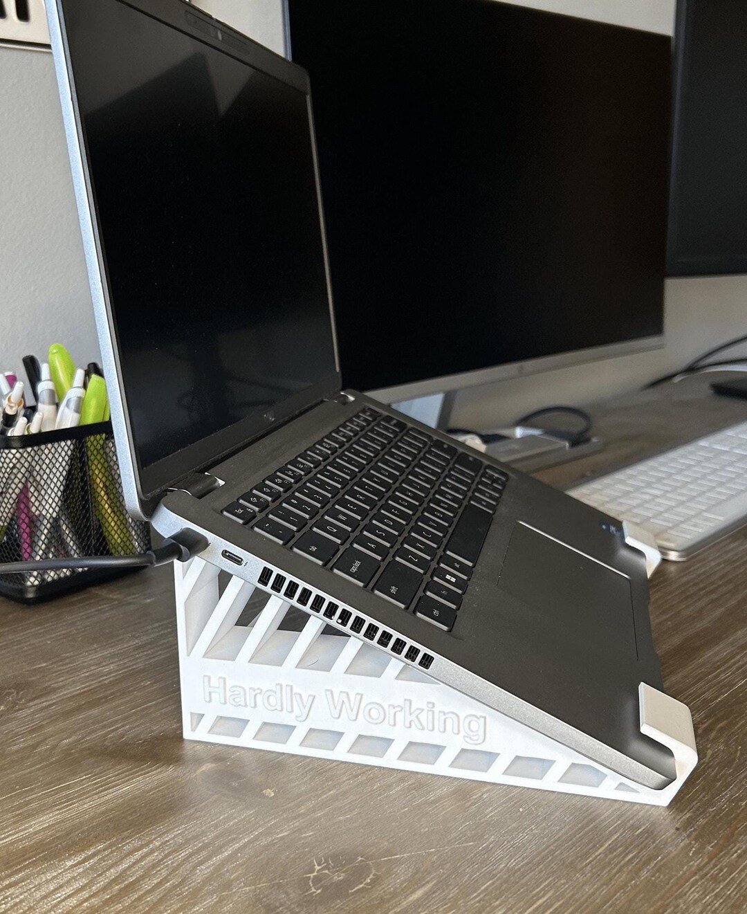 Personalized Laptop Riser: Portable Computer Stand, Custom Text - Etsy
