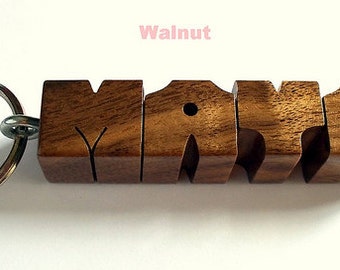 wooden name keychain online
