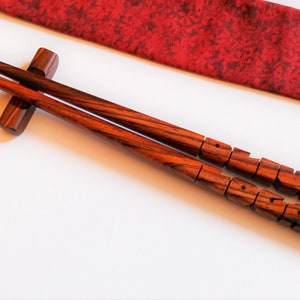 Name Chopsticks in Cocobolo Rosewood, Personalized , Custom Carved to Order image 1