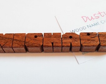 Name Refrigerator Magnet in Mesquite Wood, Custom Carved to Order