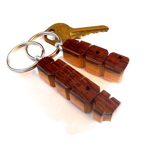 Custom Napa Wine Barrel Oak Stave Name Keychain, Recycled Wood, Carved to Order image 7