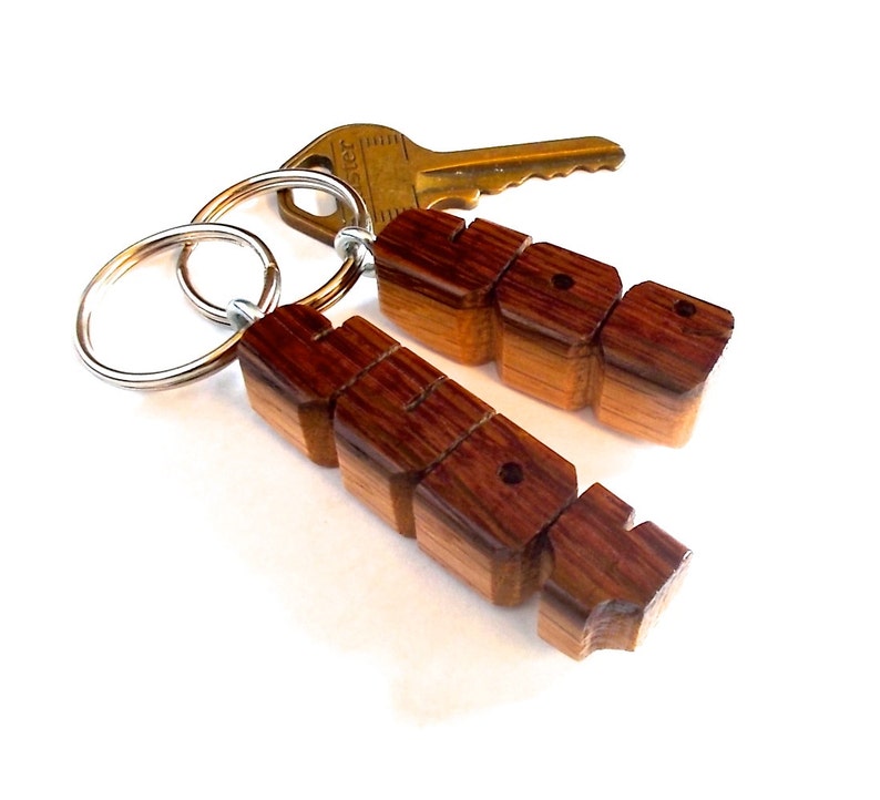 Custom Napa Wine Barrel Oak Stave Name Keychain, Recycled Wood, Carved to Order image 7