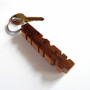 Custom Napa Wine Barrel Oak Stave Name Keychain, Recycled Wood, Carved to Order image 4