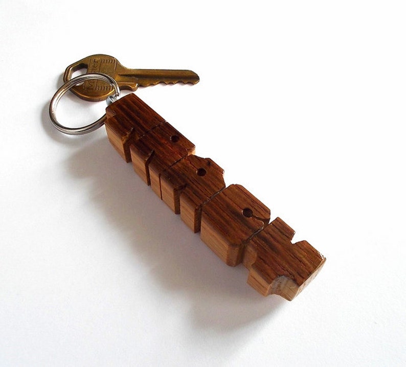 Custom Napa Wine Barrel Oak Stave Name Keychain, Recycled Wood, Carved to Order image 4