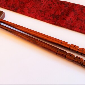 Name Chopsticks in Cocobolo Rosewood, Personalized , Custom Carved to Order image 3