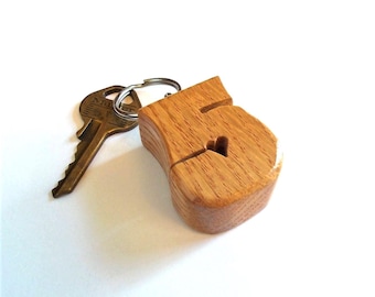 5 Year Anniversary Keychain, Oak Wood