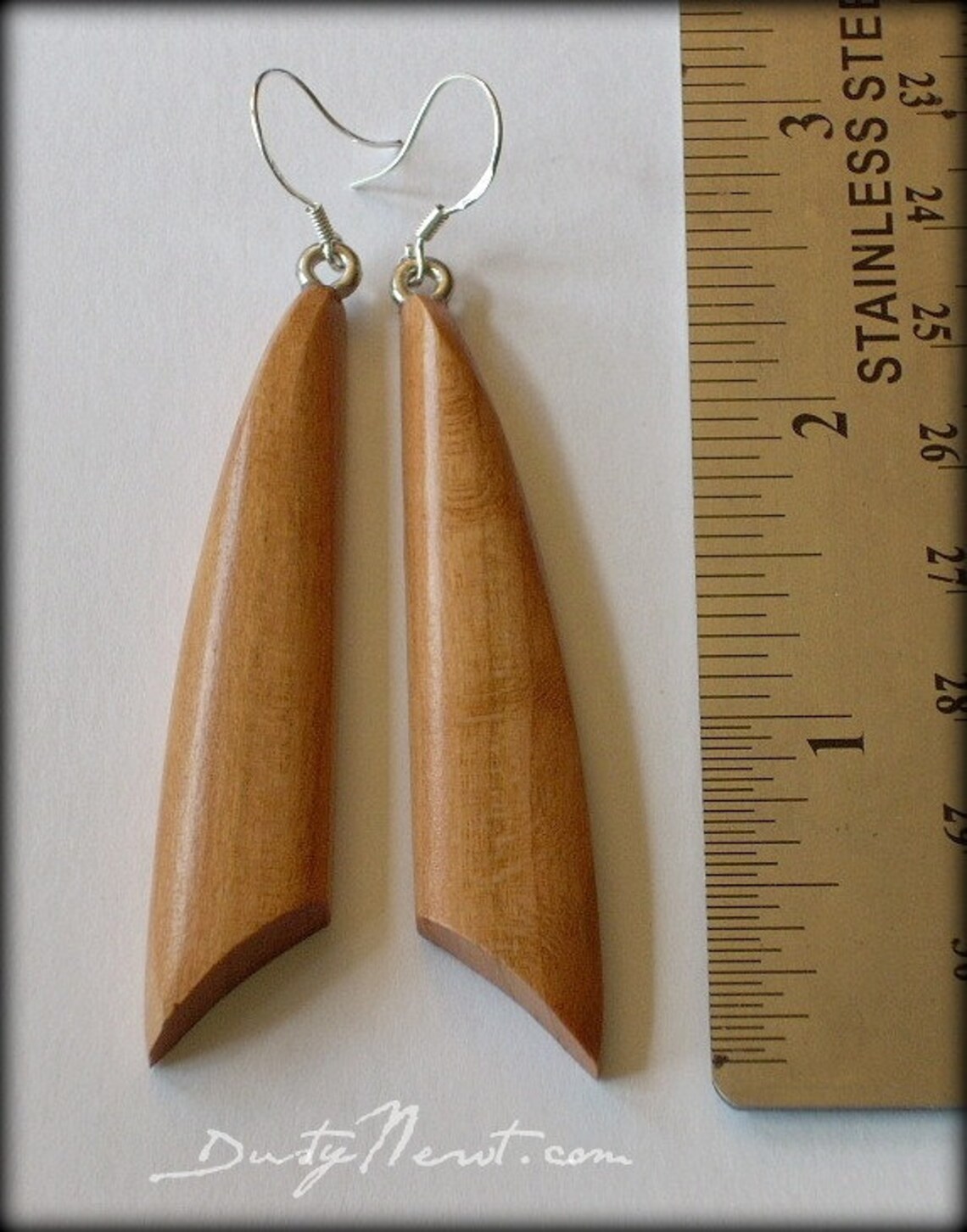 Cherry Wood Earrings Bow Style Etsy