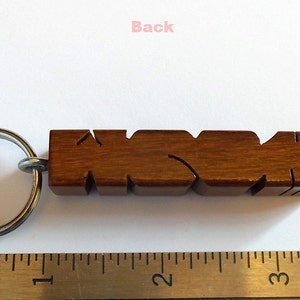 Custom Ipé Wood Name Keychain, Carved to Order image 8