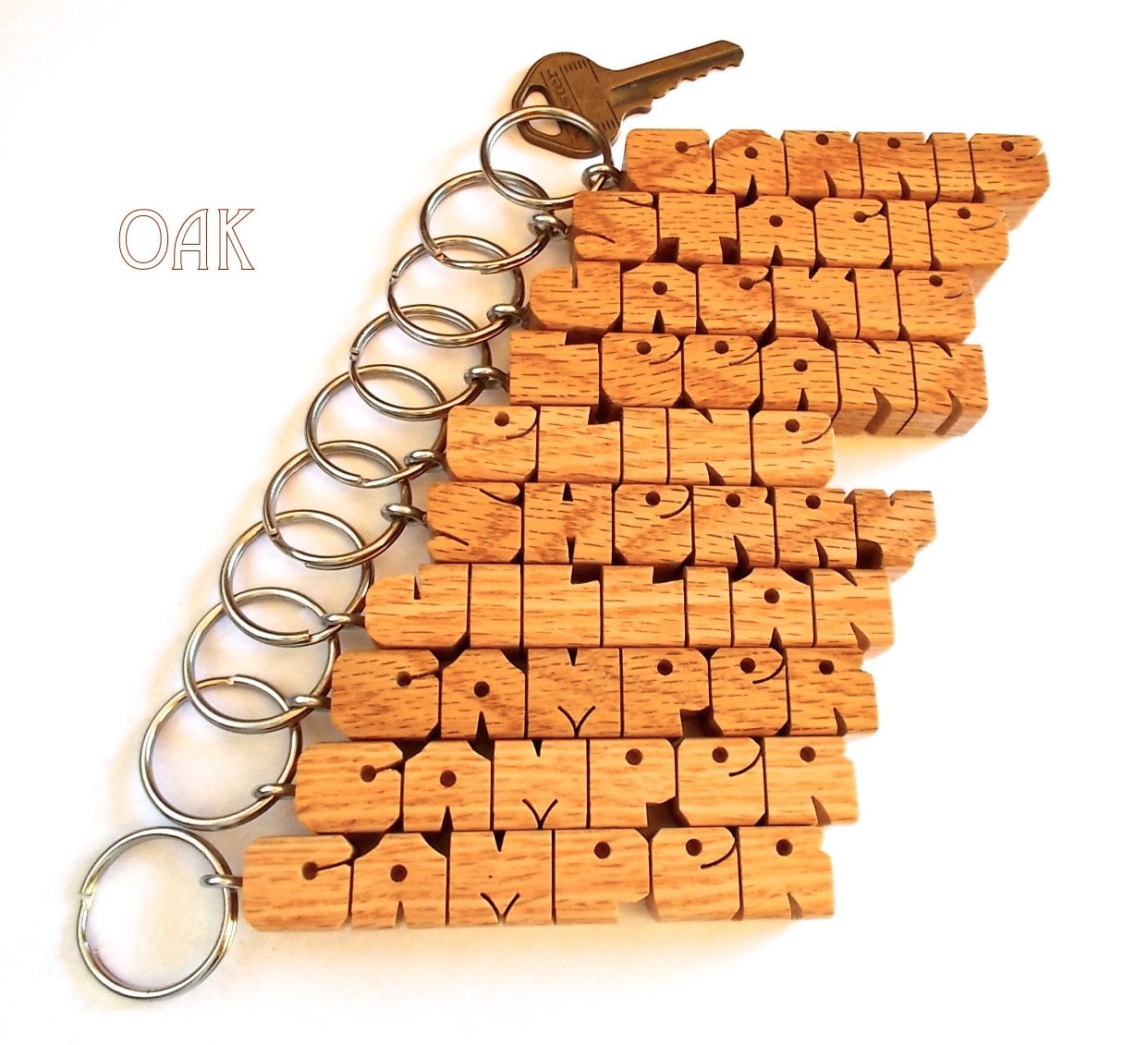 10 NAME SPECIAL Wood Name Keychains Standard Size Carved Etsy