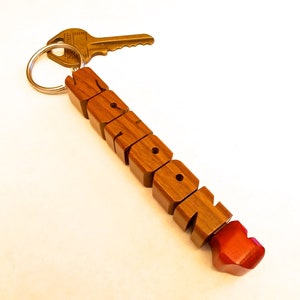 Custom Ipé Wood Name Keychain, Carved to Order image 4