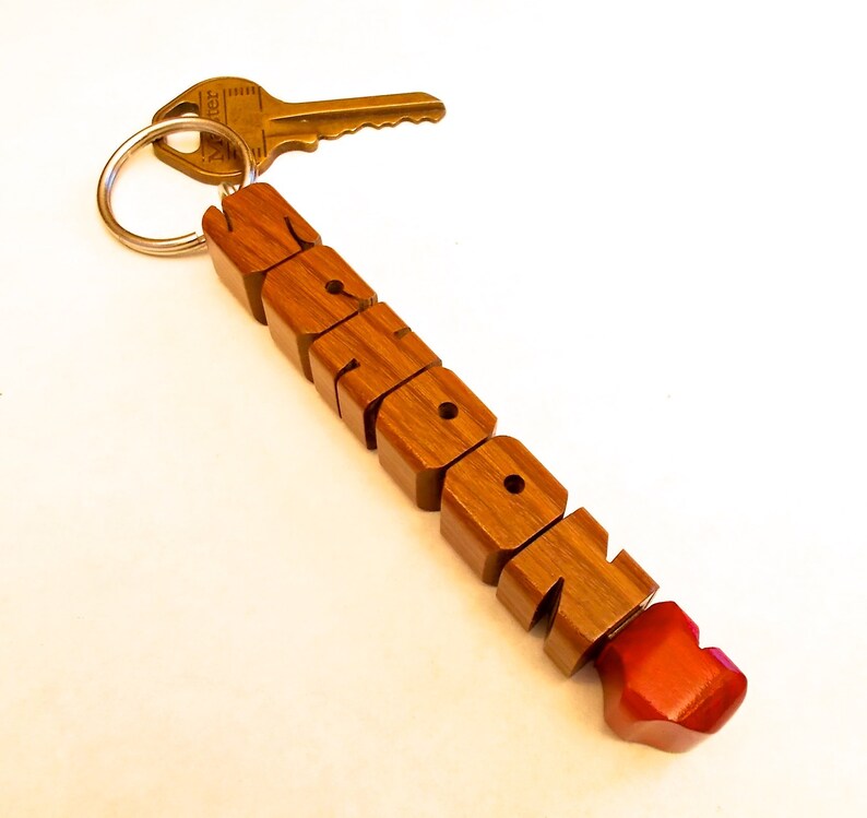 Custom Ipé Wood Name Keychain, Carved to Order image 4