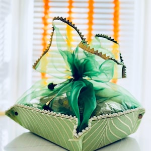 Hopfällbar Potli Korg | Mithai Basket| Bröllopskorg | Indisk bröllopsförmån | Nikaah| Indiska godislåda |Diwali-korg | Traditionell korg