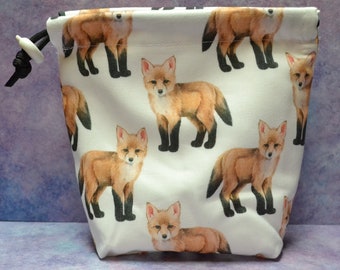 Fox Kits Saco com cordão de pano para dados/RPG/D&D/Maquiagem/Tarot/Age of Sigmar