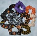 Halloween Scrunchies--38 Designs--NEW Designs Added!--Bats/Skulls/Candy Corn/Spiderwebs/Pumpkins/Cats/Witches/Tarot 