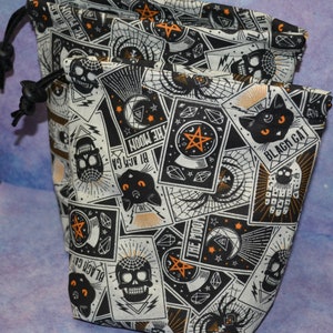 Bolsa con cordón de tela para cartas de tarot de cartas hexagonales para barajas de tarot/runas/dados *¡Dos tamaños disponibles!