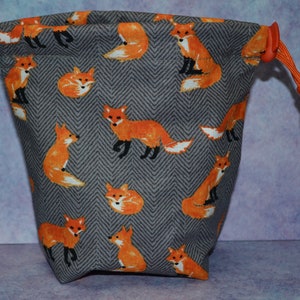 Red Fox Cloth Drawstring Dice Bag for D&D/Pathfinder/RPG/Age of Sigmar/Bolt Action/40k