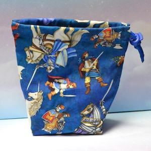 Fantasy RPG Characters Cloth Drawstring Bag for Dice/D&D/Pathfinder/Tarot//Make Up/Battletech