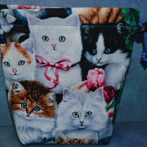 Kittens Cat Cloth Drawstring Dice Bag for Here Kitty Kitty/Age of Sigmar/Dungeons & Dragons/RPG