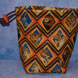 Giant Cat Pride Cloth Drawstring Bag Made with Licensed Lion King Fabric