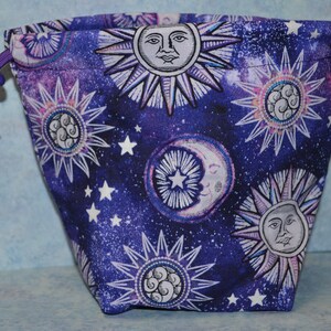 Sun and Moon Tarot Card Cloth Drawstring Bag for Tarot Decks/Runes/Dice *Two Sizes and Two Colors Available!