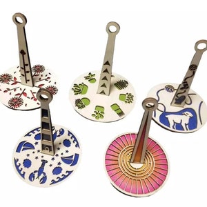 Wood Swivel Yarn Caddy: Portable Knitting/Crochet Holder