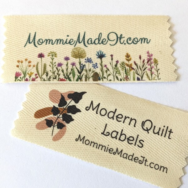 Large Organic Cotton Quilting Size Twill Tape Labels