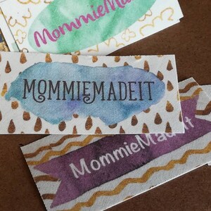 Gold Leaf and Watercolor Labels Customized With Your Name | Etsy