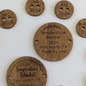 Personalized Temperature Blanket Custom Wood Buttons Handmade Items ...