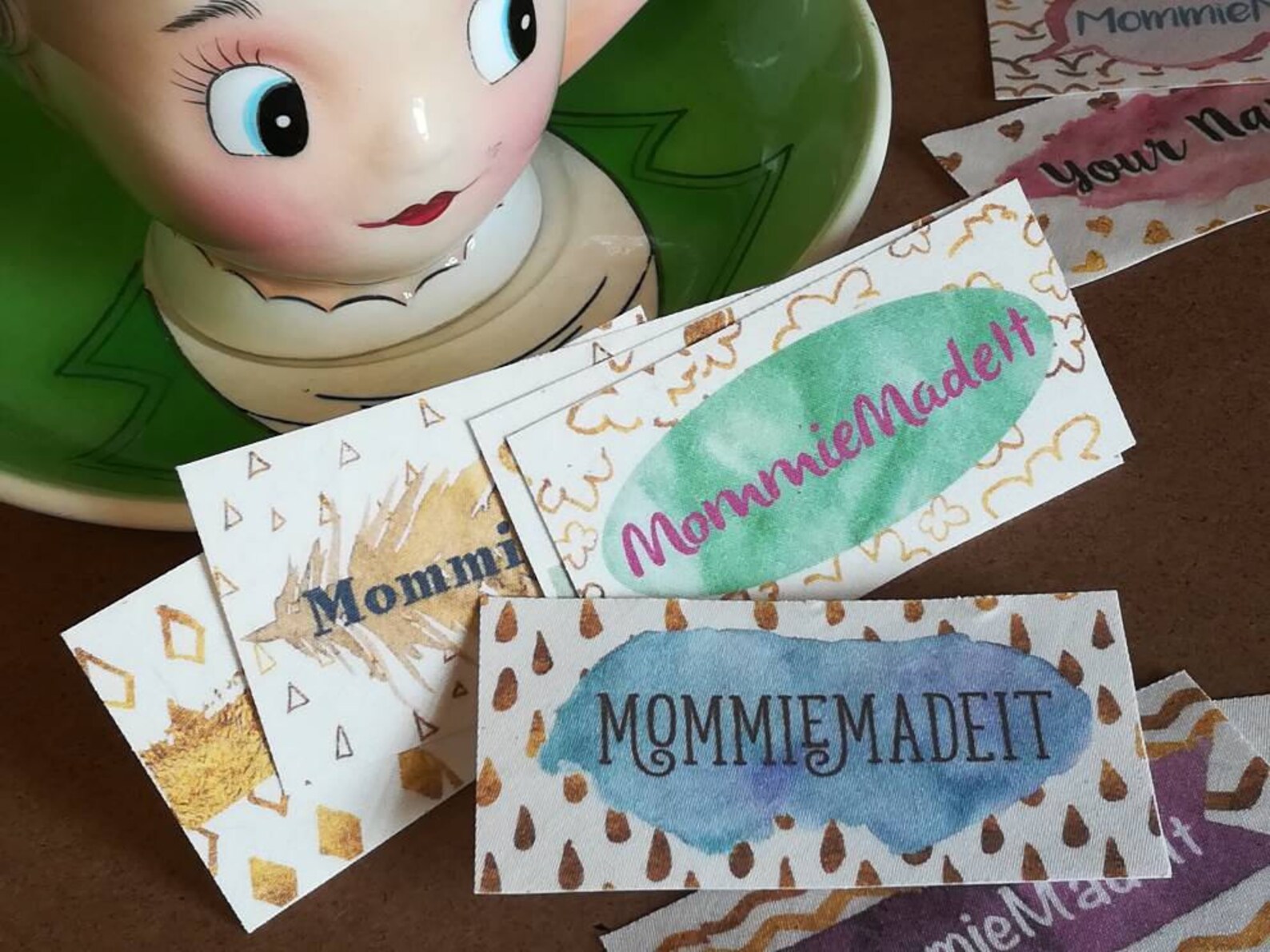 Gold Leaf and Watercolor Labels Customized With Your Name | Etsy