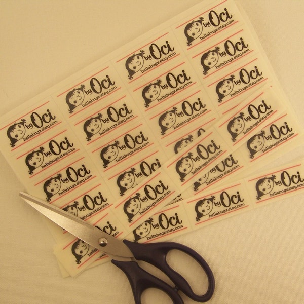 Custom Designed Sew-On Fabric Craft Labels - NOW - Two Uncut Sets at a Discount - 80 Labels