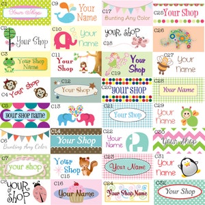 Clothing Labels Custom Labels Fabric Labels Sew-On Free Customization Using Any Premade Design Shown image 1